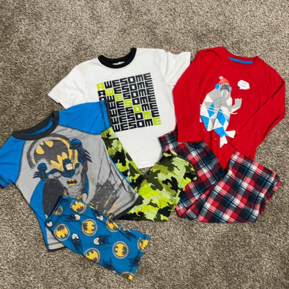 3 sends of boys pajamas